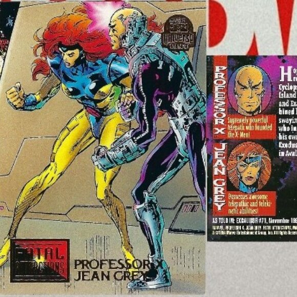 1994 Marvel Trading Cards -Full Set of 9 - Fatal Attraction - Picture 10 of 11